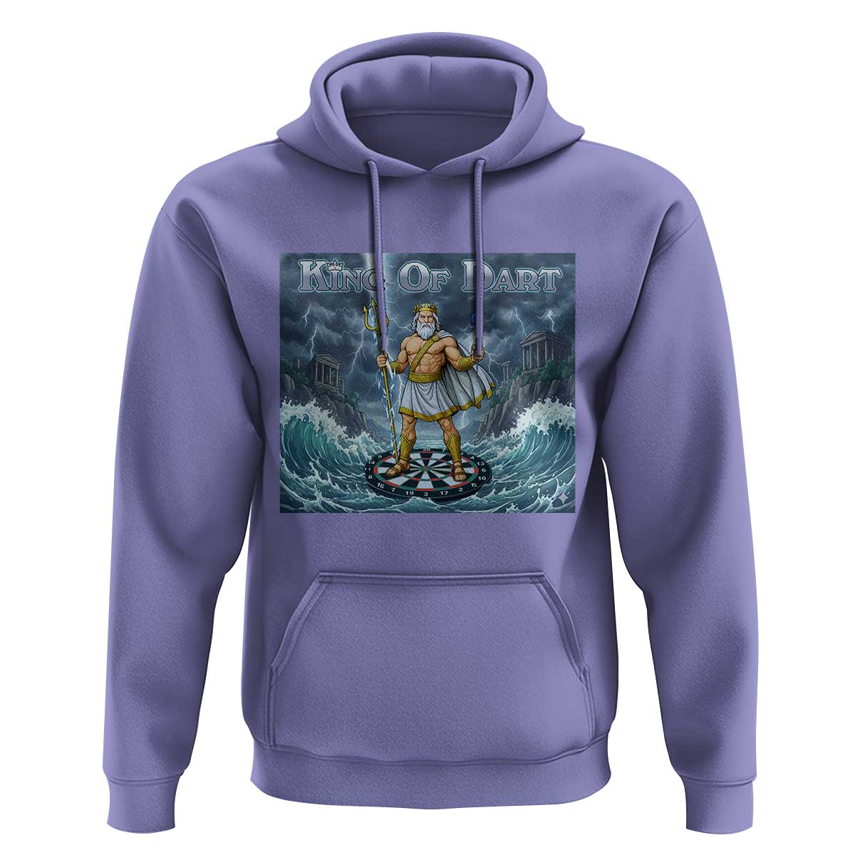 Greek Mythology Poseidon Dart Player Hoodie King Of Dart Trident Thrower - Wonder Print Shop