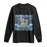 Greek Mythology Poseidon Dart Player Long Sleeve Shirt King Of Dart Trident Thrower - Wonder Print Shop