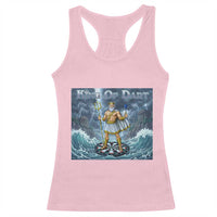 Greek Mythology Poseidon Dart Player Racerback Tank Top King Of Dart Trident Thrower - Wonder Print Shop