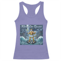 Greek Mythology Poseidon Dart Player Racerback Tank Top King Of Dart Trident Thrower - Wonder Print Shop