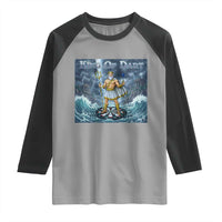 Greek Mythology Poseidon Dart Player Raglan Shirt King Of Dart Trident Thrower - Wonder Print Shop