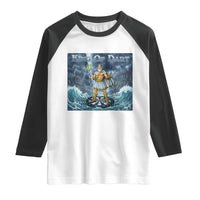 Greek Mythology Poseidon Dart Player Raglan Shirt King Of Dart Trident Thrower - Wonder Print Shop