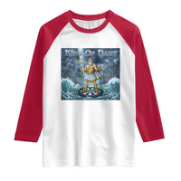 Greek Mythology Poseidon Dart Player Raglan Shirt King Of Dart Trident Thrower - Wonder Print Shop