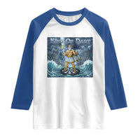 Greek Mythology Poseidon Dart Player Raglan Shirt King Of Dart Trident Thrower - Wonder Print Shop