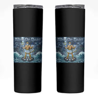 Greek Mythology Poseidon Dart Player Skinny Tumbler King Of Dart Trident Thrower - Wonder Print Shop