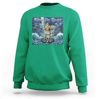 Greek Mythology Poseidon Dart Player Sweatshirt King Of Dart Trident Thrower - Wonder Print Shop