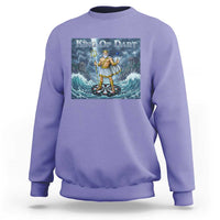 Greek Mythology Poseidon Dart Player Sweatshirt King Of Dart Trident Thrower - Wonder Print Shop