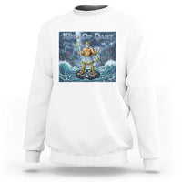 Greek Mythology Poseidon Dart Player Sweatshirt King Of Dart Trident Thrower - Wonder Print Shop