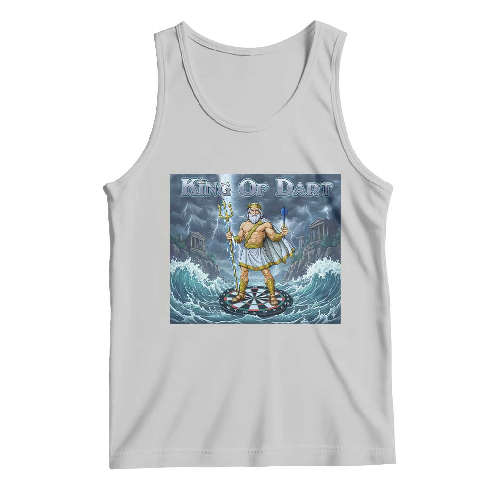 Greek Mythology Poseidon Dart Player Tank Top King Of Dart Trident Thrower - Wonder Print Shop