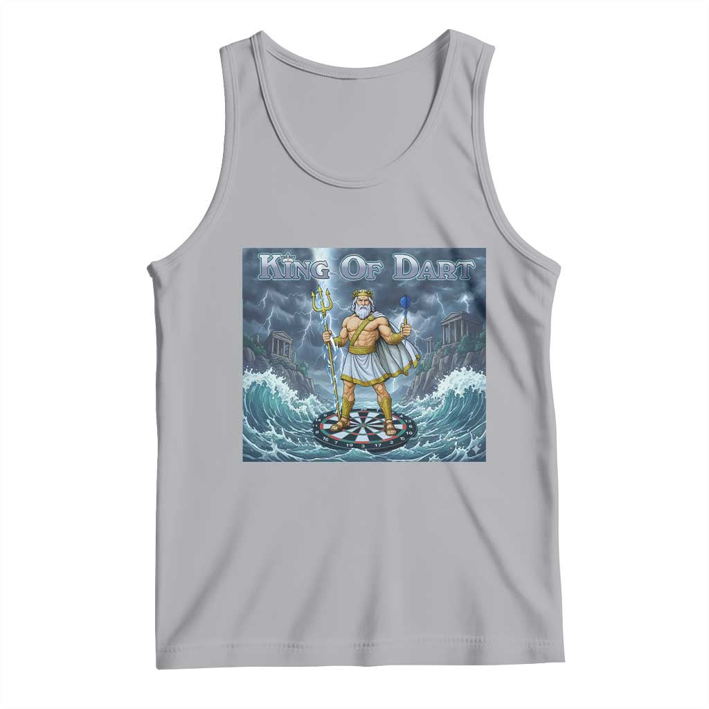 Greek Mythology Poseidon Dart Player Tank Top King Of Dart Trident Thrower - Wonder Print Shop