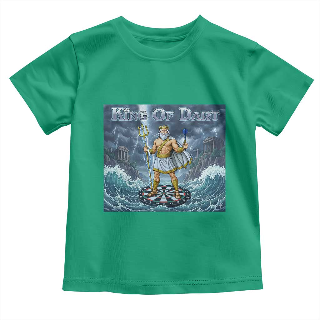 Greek Mythology Poseidon Dart Player Toddler T Shirt King Of Dart Trident Thrower - Wonder Print Shop