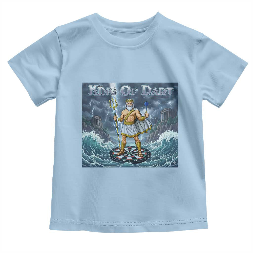 Greek Mythology Poseidon Dart Player Toddler T Shirt King Of Dart Trident Thrower - Wonder Print Shop