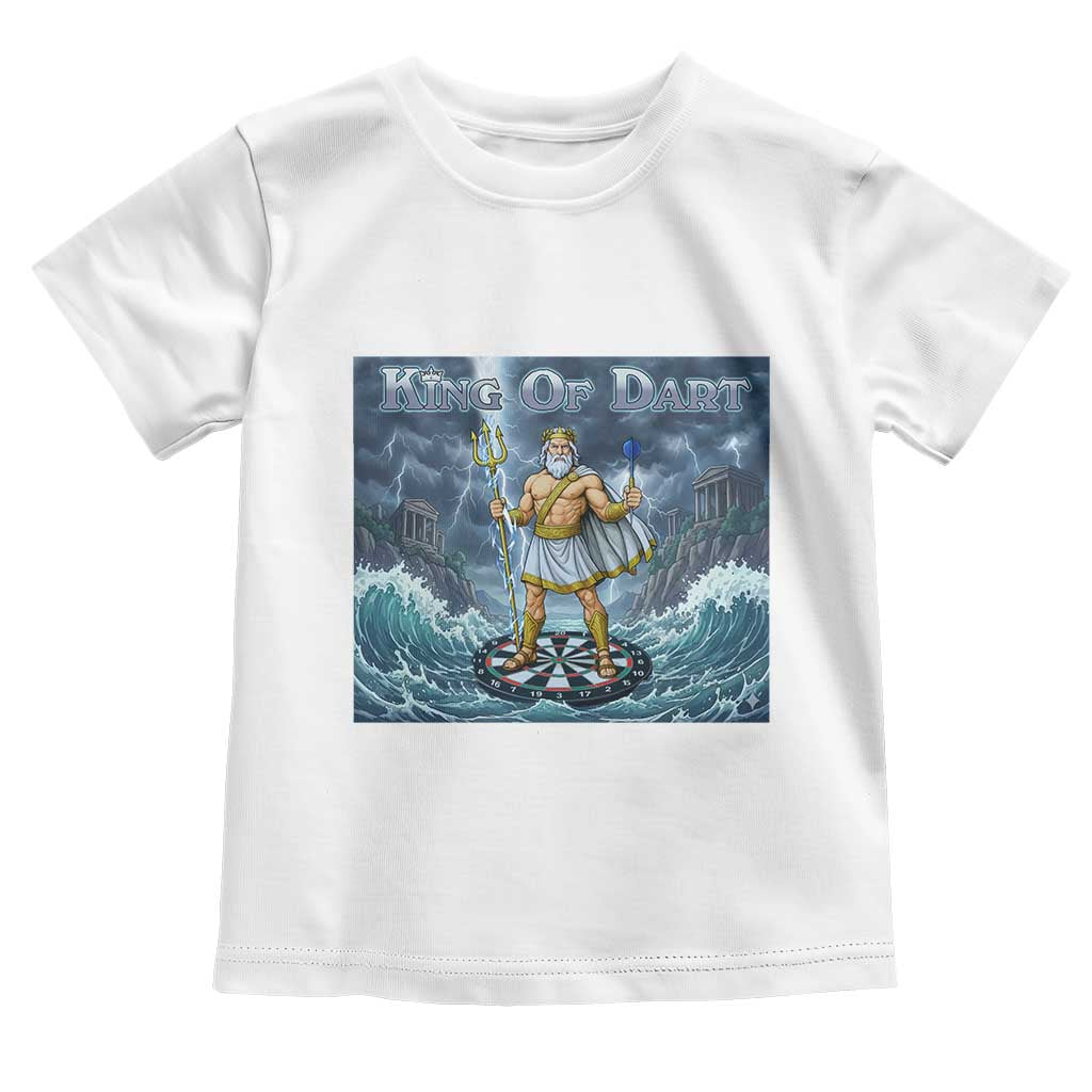 Greek Mythology Poseidon Dart Player Toddler T Shirt King Of Dart Trident Thrower - Wonder Print Shop