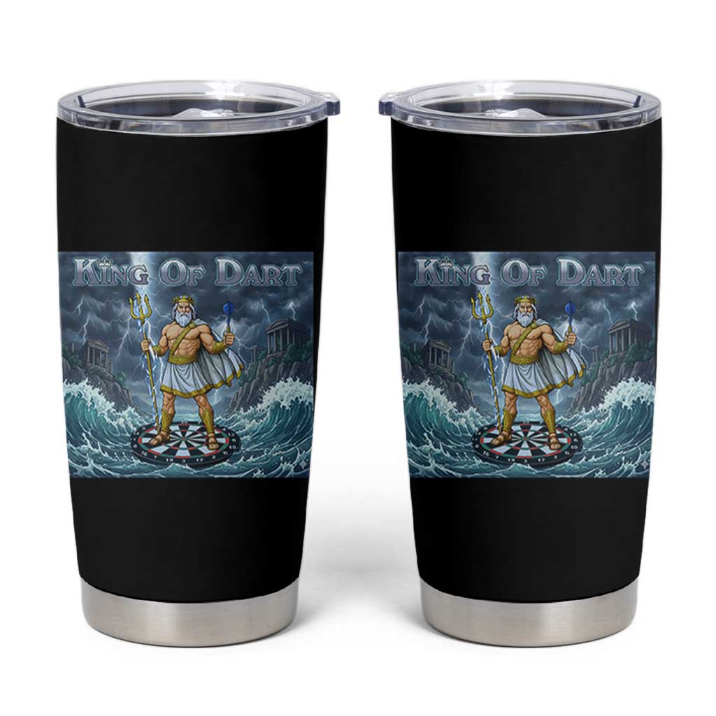 Greek Mythology Poseidon Dart Player Tumbler Cup King Of Dart Trident Thrower - Wonder Print Shop