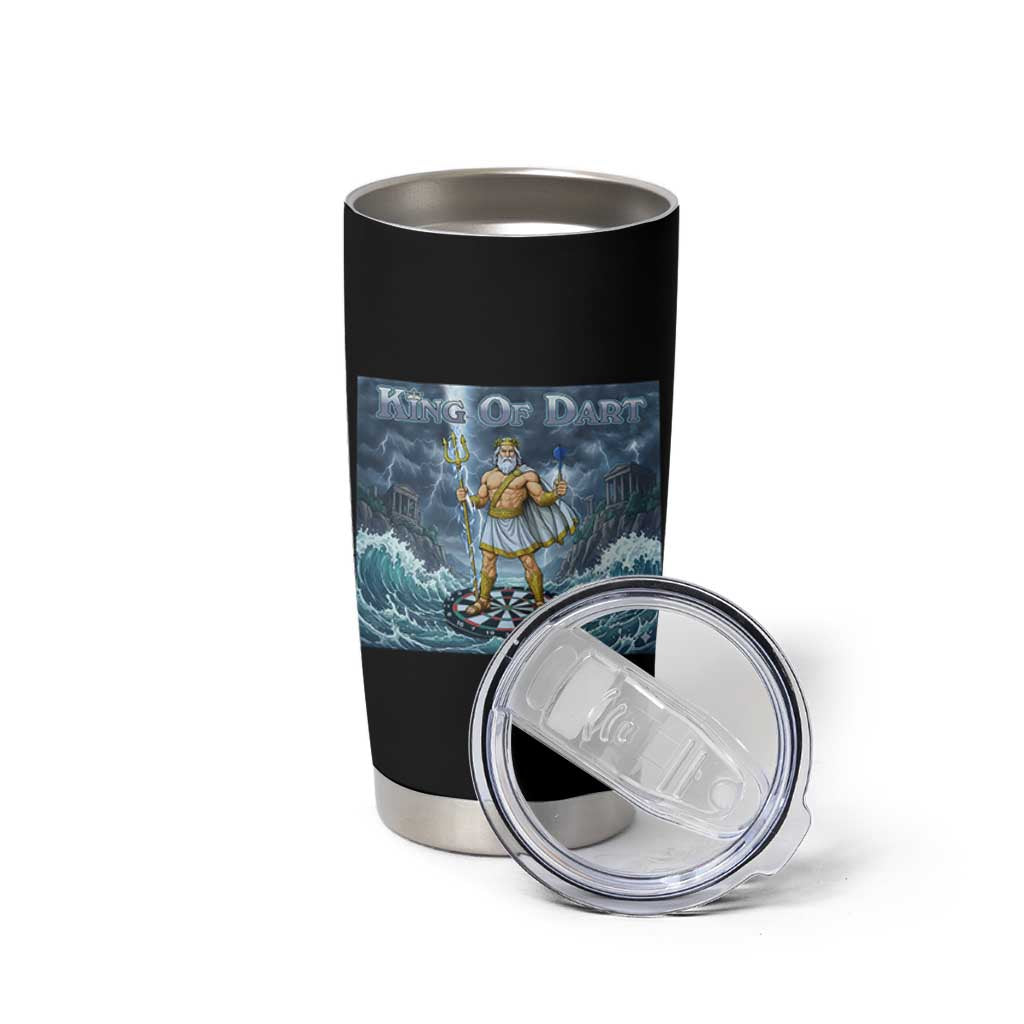 Greek Mythology Poseidon Dart Player Tumbler Cup King Of Dart Trident Thrower - Wonder Print Shop