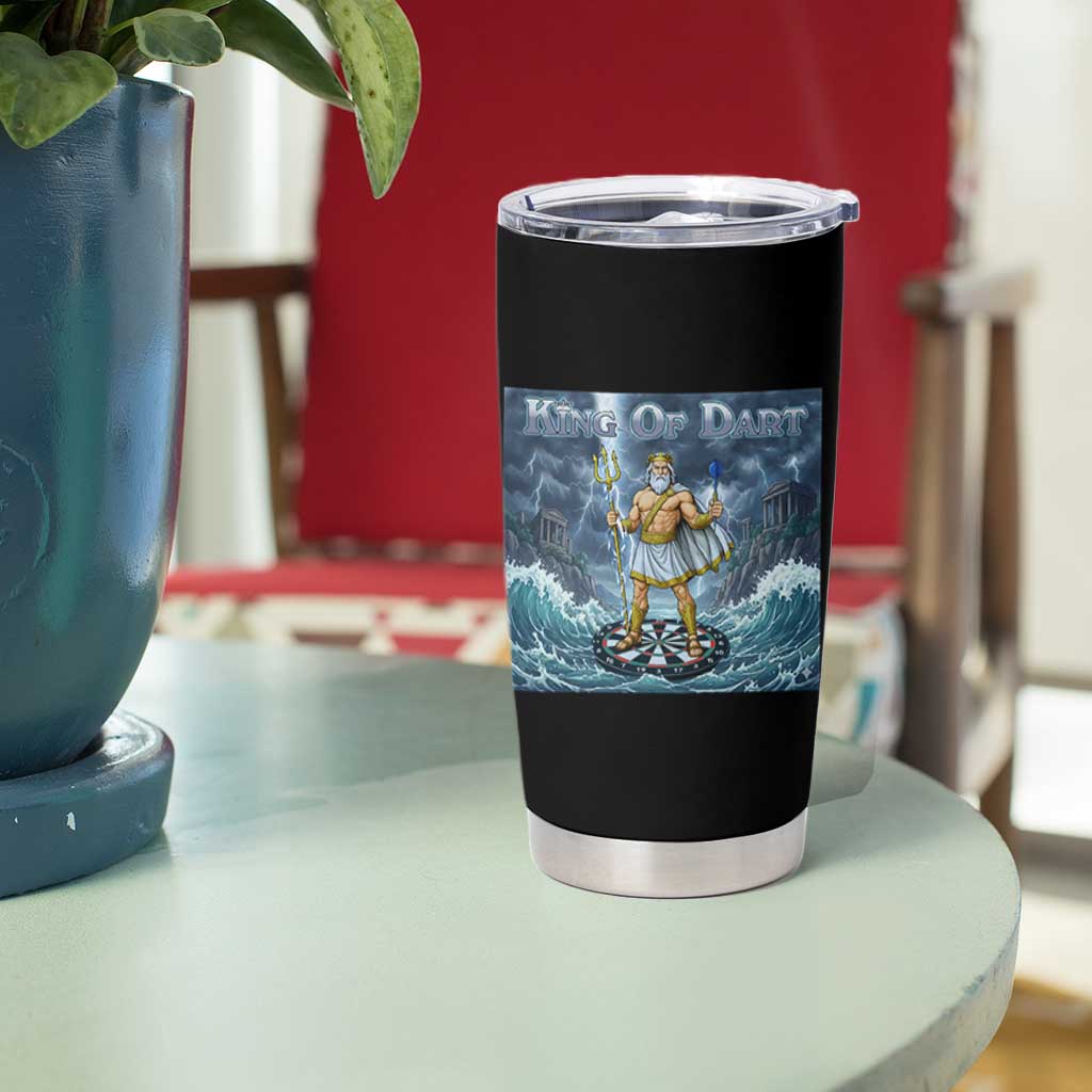 Greek Mythology Poseidon Dart Player Tumbler Cup King Of Dart Trident Thrower - Wonder Print Shop