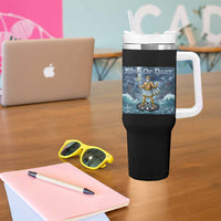 Greek Mythology Poseidon Dart Player Tumbler With Handle King Of Dart Trident Thrower - Wonder Print Shop