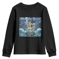 Greek Mythology Poseidon Dart Player Youth Sweatshirt King Of Dart Trident Thrower - Wonder Print Shop