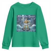Greek Mythology Poseidon Dart Player Youth Sweatshirt King Of Dart Trident Thrower - Wonder Print Shop
