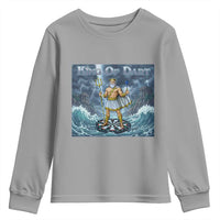 Greek Mythology Poseidon Dart Player Youth Sweatshirt King Of Dart Trident Thrower - Wonder Print Shop
