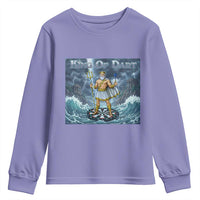 Greek Mythology Poseidon Dart Player Youth Sweatshirt King Of Dart Trident Thrower - Wonder Print Shop