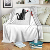 Black Cat Lord Darts Player Throw Blanket Funny Space Scifi Dartist Gift - Wonder Print Shop