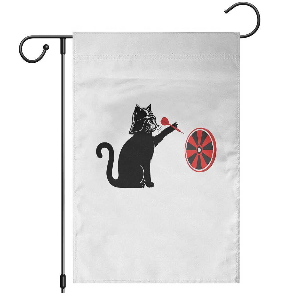Black Cat Lord Darts Player Garden Flag Funny Space Scifi Dartist Gift - Wonder Print Shop