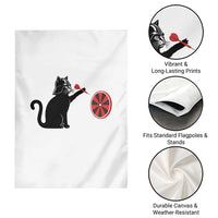 Black Cat Lord Darts Player Garden Flag Funny Space Scifi Dartist Gift - Wonder Print Shop