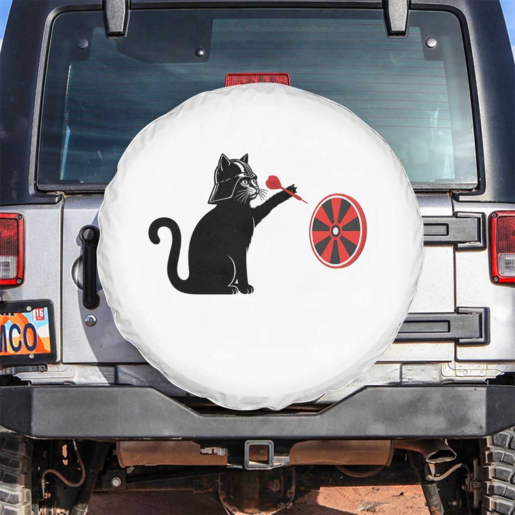 Black Cat Lord Darts Player Spare Tire Cover Funny Space Scifi Dartist Gift - Wonder Print Shop