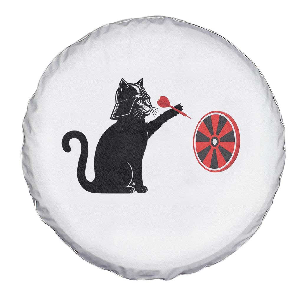 Black Cat Lord Darts Player Spare Tire Cover Funny Space Scifi Dartist Gift - Wonder Print Shop