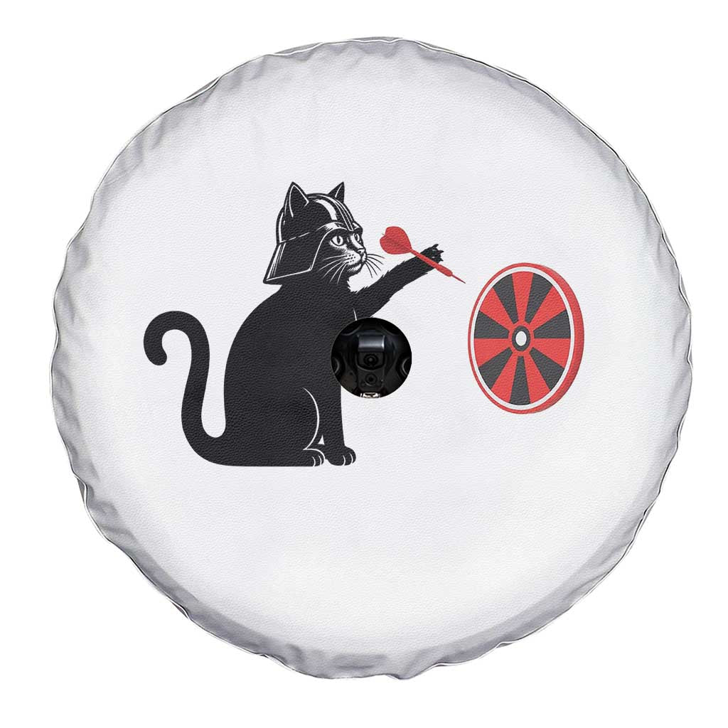 Black Cat Lord Darts Player Spare Tire Cover Funny Space Scifi Dartist Gift - Wonder Print Shop