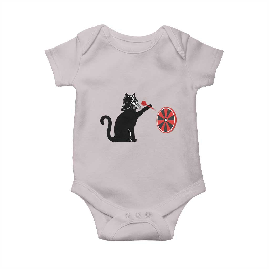 Black Cat Lord Darts Player Baby Onesie Funny Space Scifi Dartist Gift - Wonder Print Shop