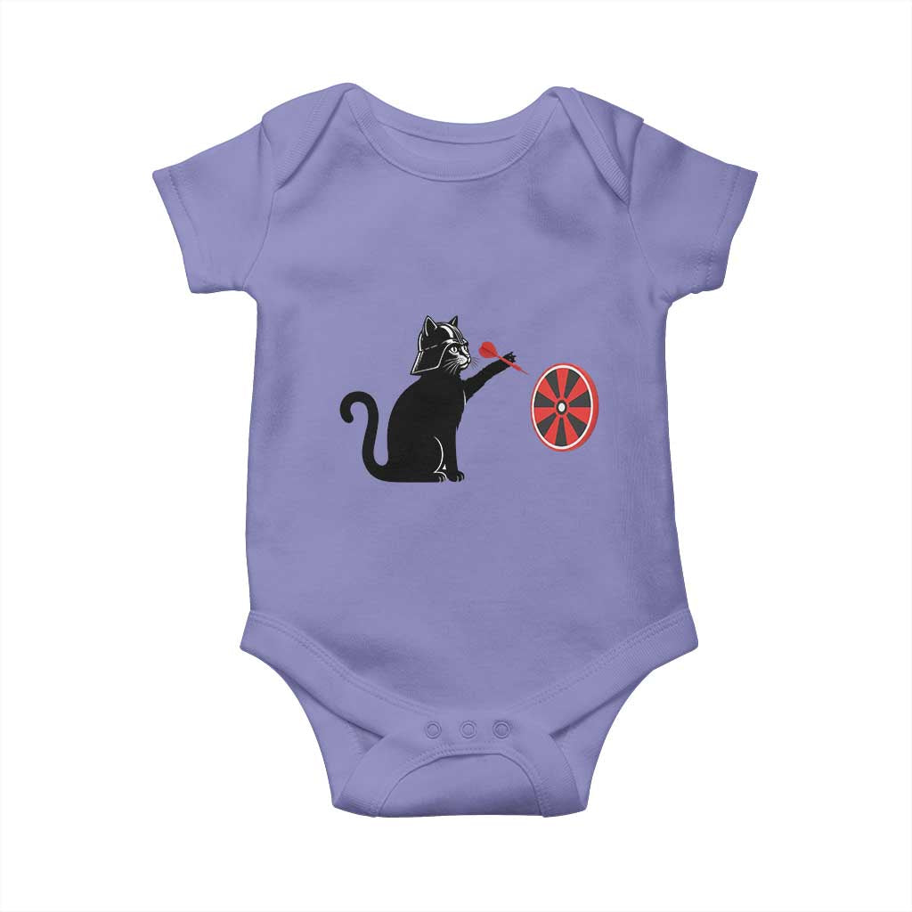 Black Cat Lord Darts Player Baby Onesie Funny Space Scifi Dartist Gift - Wonder Print Shop
