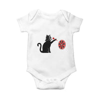Black Cat Lord Darts Player Baby Onesie Funny Space Scifi Dartist Gift - Wonder Print Shop