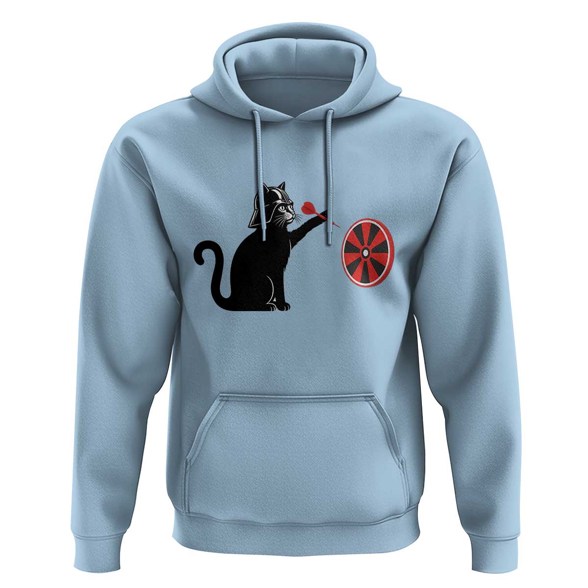 Black Cat Lord Darts Player Hoodie Funny Space Scifi Dartist Gift - Wonder Print Shop