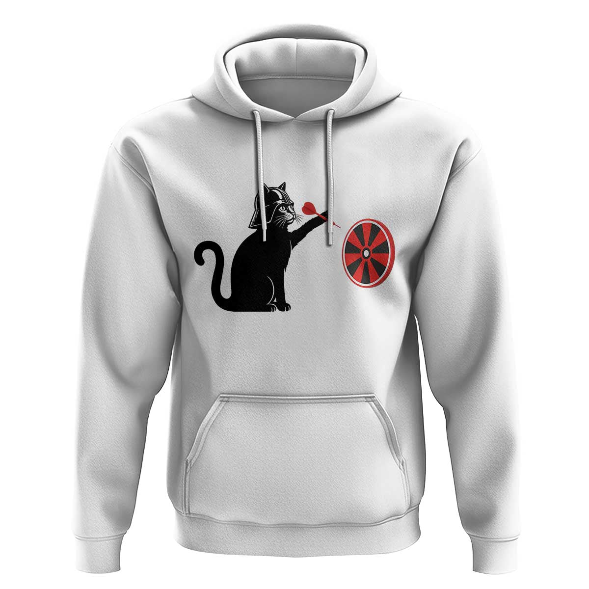 Black Cat Lord Darts Player Hoodie Funny Space Scifi Dartist Gift - Wonder Print Shop