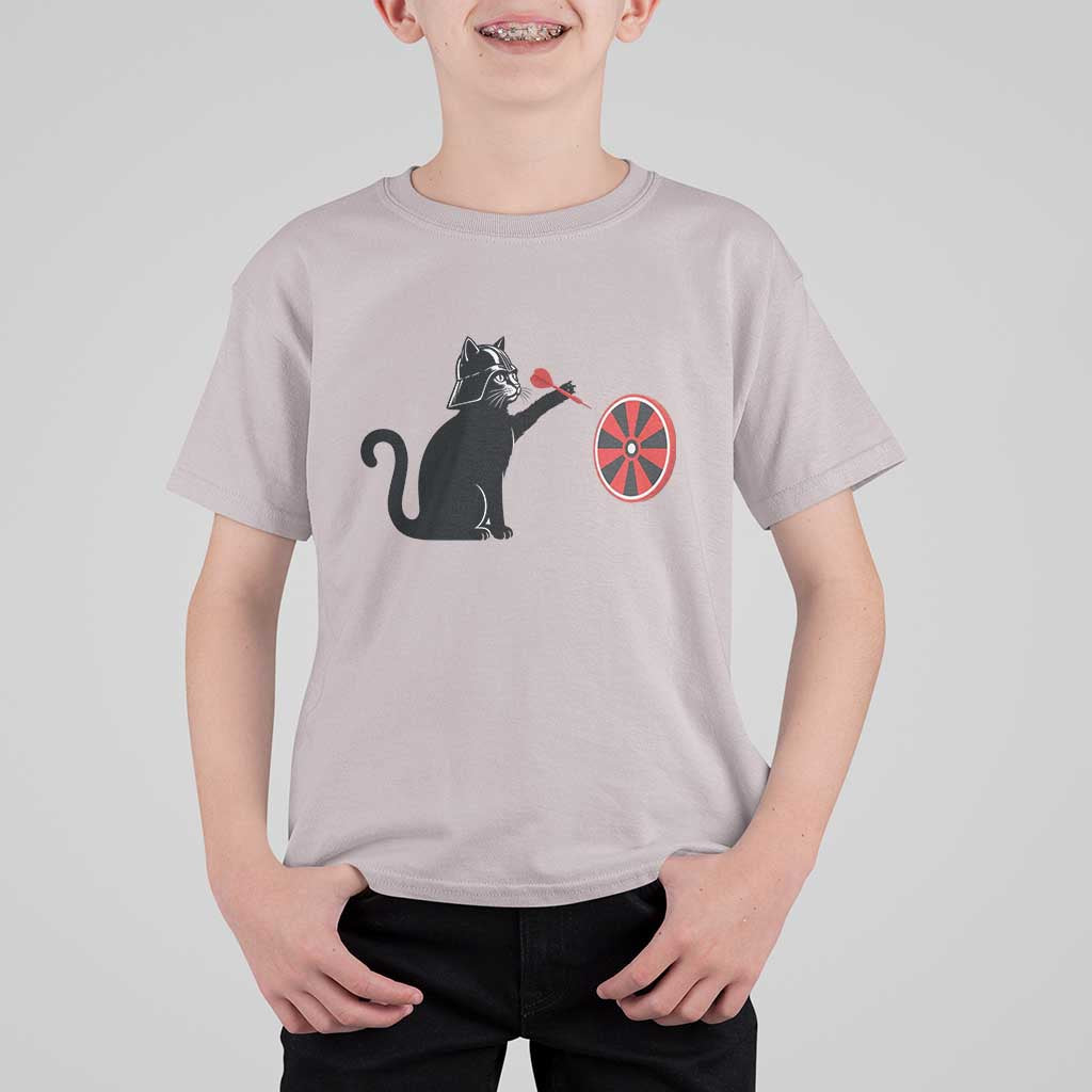 Black Cat Lord Darts Player T Shirt For Kid Funny Space Scifi Dartist Gift - Wonder Print Shop