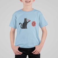 Black Cat Lord Darts Player T Shirt For Kid Funny Space Scifi Dartist Gift - Wonder Print Shop