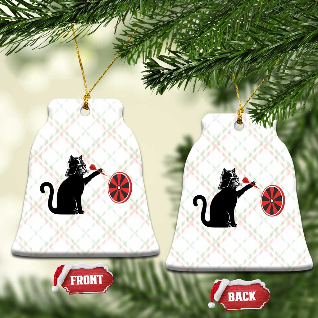 Black Cat Lord Darts Player Ceramic Ornament Funny Space Scifi Dartist Gift - Wonder Print Shop