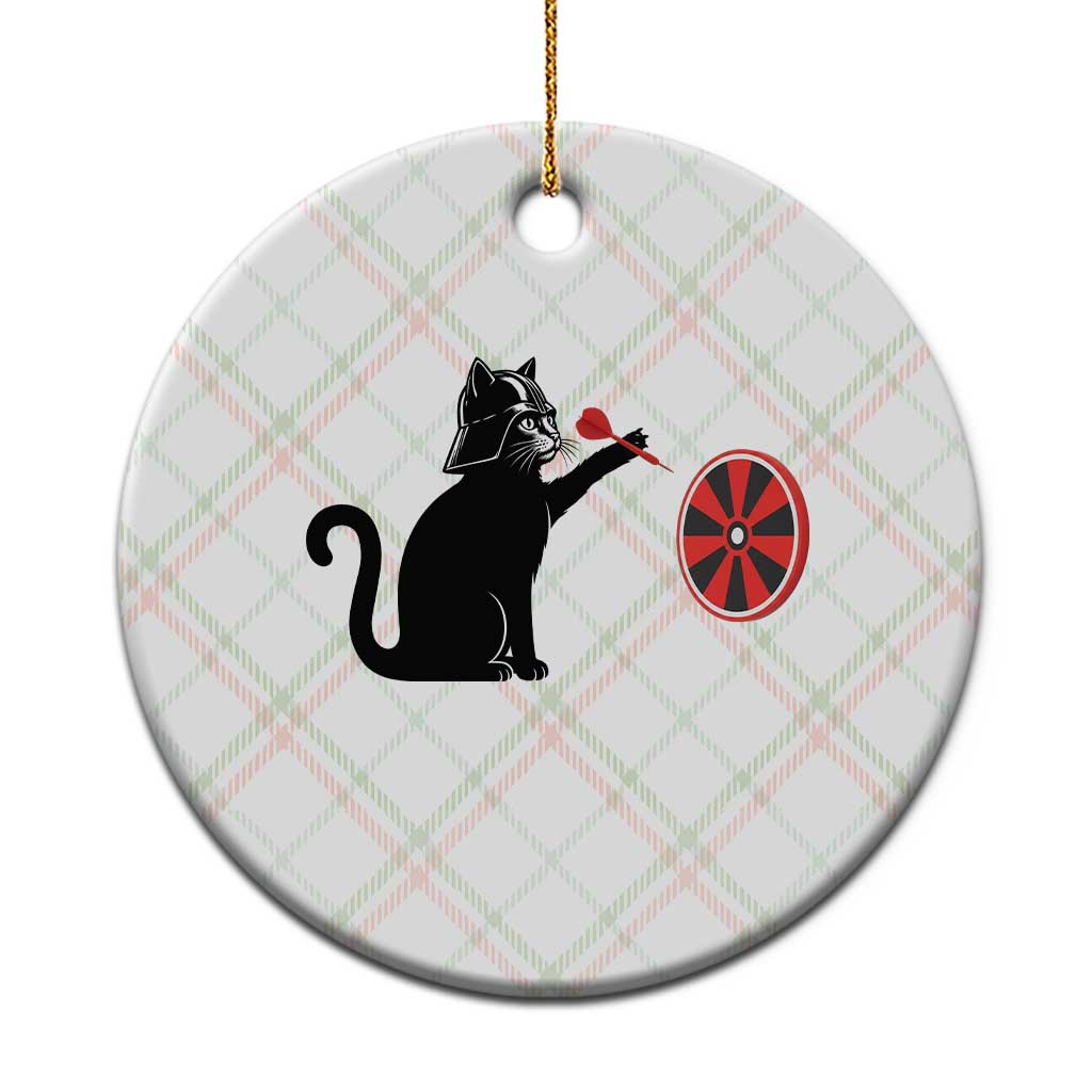 Black Cat Lord Darts Player Ceramic Ornament Funny Space Scifi Dartist Gift - Wonder Print Shop