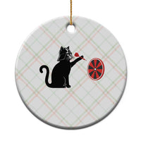 Black Cat Lord Darts Player Ceramic Ornament Funny Space Scifi Dartist Gift - Wonder Print Shop
