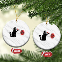 Black Cat Lord Darts Player Ceramic Ornament Funny Space Scifi Dartist Gift - Wonder Print Shop