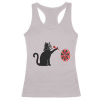 Black Cat Lord Darts Player Racerback Tank Top Funny Space Scifi Dartist Gift - Wonder Print Shop