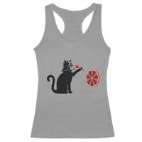 Black Cat Lord Darts Player Racerback Tank Top Funny Space Scifi Dartist Gift - Wonder Print Shop