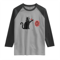 Black Cat Lord Darts Player Raglan Shirt Funny Space Scifi Dartist Gift - Wonder Print Shop