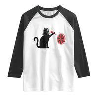 Black Cat Lord Darts Player Raglan Shirt Funny Space Scifi Dartist Gift - Wonder Print Shop