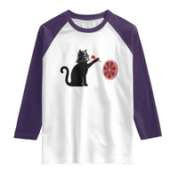 Black Cat Lord Darts Player Raglan Shirt Funny Space Scifi Dartist Gift - Wonder Print Shop