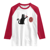 Black Cat Lord Darts Player Raglan Shirt Funny Space Scifi Dartist Gift - Wonder Print Shop