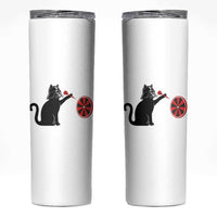 Black Cat Lord Darts Player Skinny Tumbler Funny Space Scifi Dartist Gift - Wonder Print Shop