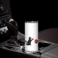 Black Cat Lord Darts Player Skinny Tumbler Funny Space Scifi Dartist Gift - Wonder Print Shop